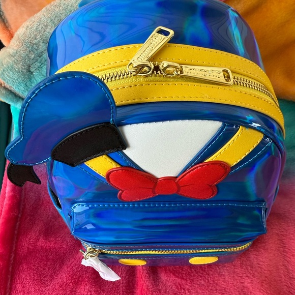 NEW! Donald Duck 90th Anniversary Metallic Mini Backpack Loungefly NWT - Picture 6 of 7